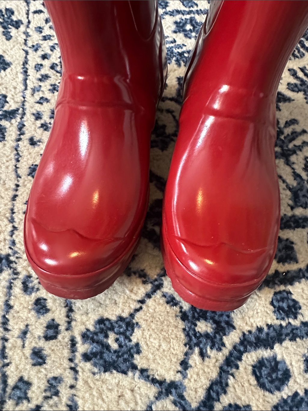 Red Glossy Hunter Boots — image 4 of 8